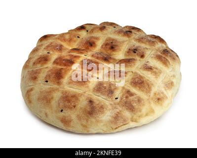 wheat flatbread with black cumin for doner kebab isolated on white background