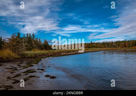 the beach along Wreck Cove on McNabs Island halifax nova scotia canada Stock Photo