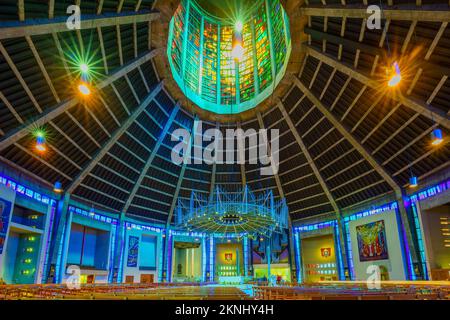 Liverpool, UK - October 09, 2022: View of the interior of Metropolitan Cathedral of Christ the King, in Liverpool, Merseyside, England, UK Stock Photo