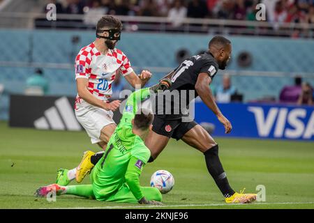 Lusail, Catar. 27th Nov, 2022. Croatian Party vs Canada, match corresponding to group C, valid for the first group stage of the 2022 FIFA World Cup, held at the Lusail stadium, Qatar Credit: Juan Antonio Sánchez/FotoArena/Alamy Live News Stock Photo