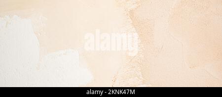 Three shades of beige plastered wall texture background Stock Photo