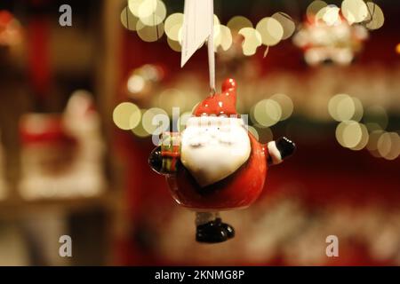 11/27/2022, Potsdam, Germany,  Christmas market Blue lights In the historic city center of Potsdam on the 1st of Advent 2022. Stock Photo