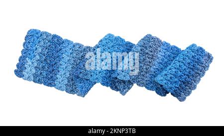 Warm winter scarf on a white background. Stock Photo
