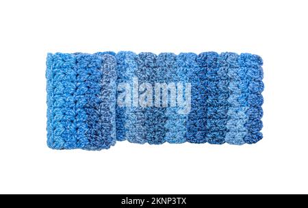 Warm winter scarf on a white background. Stock Photo