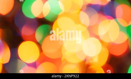 Defocused Christmas Lights - Holiday Abstract Background Stock Photo