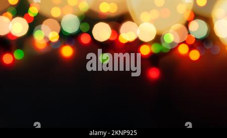 Sparkling Holiday Lights Abstract Background Stock Photo