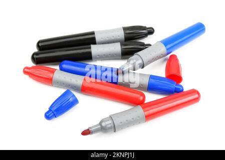 markers isolated on a white background Stock Photo