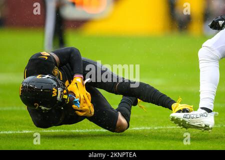 Washington Commanders wide receiver Dyami Brown walks on the field in the  second half of an NFL football game against the Dallas Cowboys, Sunday,  Jan. 8, 2023, in Landover, Md. (AP Photo/Patrick