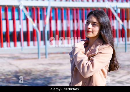 Young businesswoman. Portrait of cheerful Hispanic businesswoman in formal wear. Business concept Stock Photo