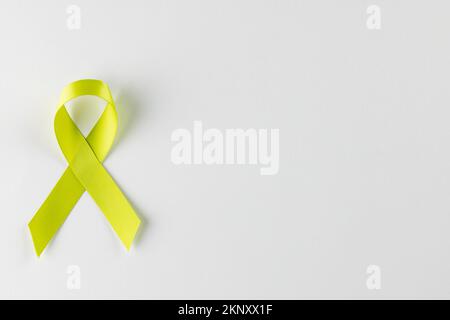 Composition of light green std health awareness ribbon and central copy ...