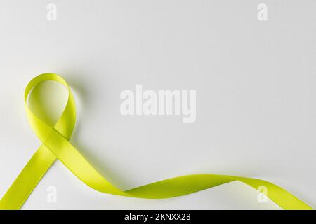 Composition of light green std health awareness ribbon and central copy ...