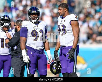 BALTIMORE, MD - AUGUST 27: Baltimore Ravens defensive tackle Justin  Madubuike (92) during the NFL preseason football game between the  Washington Commanders and Baltimore Ravens on August 27, 2022 at M&T Bank