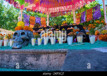 Day of the Dead Ofrenda in Mexico Stock Photo