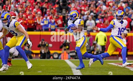 Los Angeles Rams running back Cam Akers runs the ball during an NFL football  game against the Atlanta Falcons Sunday, Sept. 18, 2022, in Inglewood,  Calif. (AP Photo/Mark J. Terrill Stock Photo 