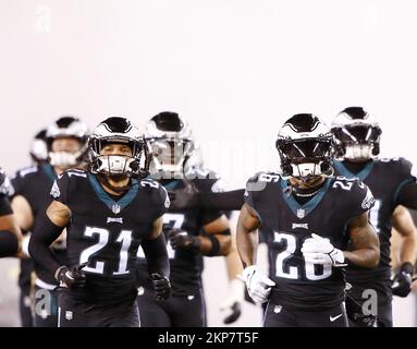 Philadelphia, United States. 27th Nov, 2022. Philadelphia Eagles players take the field when they are introduced before the game against the Green Bay Packers in week 12 of the NFL season at Lincoln Financial Field in Philadelphia on Sunday, November 27, 2022. The Eagles defeated the Packers 40-33. Photo by John Angelillo/UPI Credit: UPI/Alamy Live News Stock Photo