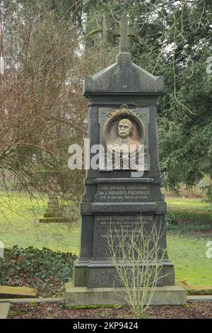 Gravestone of chemist Carl Remigius Fresenius 1818-1897, Old Cemetery, Wiesbaden, Taunus, Hesse, Germany, Europe Stock Photo