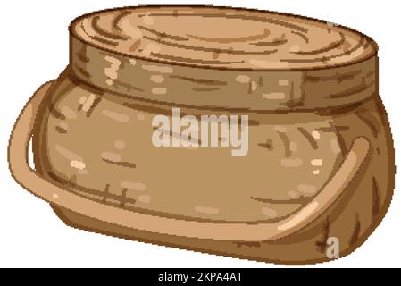 lunch picnic basket cartoon vector illustration Stock Vector