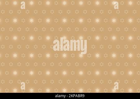 Seamless pattern of white stars combined with white outlines of stars on warm brown background -useful for designers Stock Photo