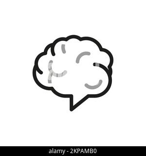 Simple of Medicine and Health Related Vector Line Icon. Contains such Icon as brain. Design elements for you projects. Stock Vector