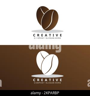 Coffee Logo Vector Caffeine Drink Symbol With Coffee Brown Color Design For Restaurant, Cafe And Bar. Stock Vector