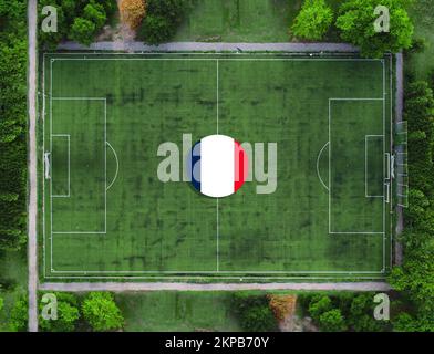 Representation of the football team of France Stock Photo