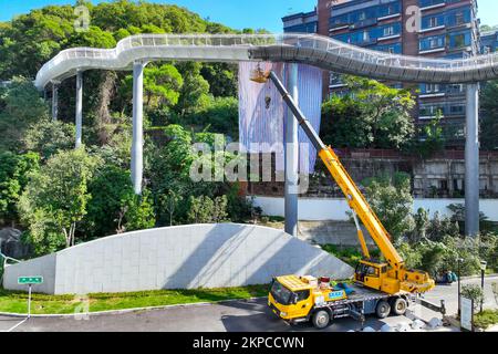 FUZHOU, CHINA - NOVEMBER 28, 2022 - A view of the Jasmine ecological corridor in Jinji Mountain Park in Fuzhou, Fujian province, China, Nov 28, 2022. Stock Photo