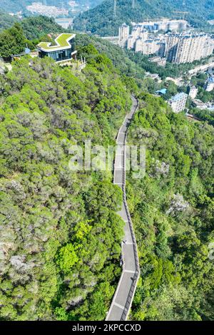 FUZHOU, CHINA - NOVEMBER 28, 2022 - A view of the Jasmine ecological corridor in Jinji Mountain Park in Fuzhou, Fujian province, China, Nov 28, 2022. Stock Photo