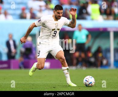 Al Wukair, Qatar. 28th Nov, 2022. Aleksandar Mitrovic of Serbia during the FIFA World Cup 2022 match at Al Janoub Stadium, Al Wukair. Picture credit should read: David Klein/Sportimage Credit: Sportimage/Alamy Live News/Alamy Live News  Stock Photo