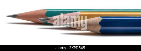 colorful pencils and slate on a wooden rustic background Stock Photo ...