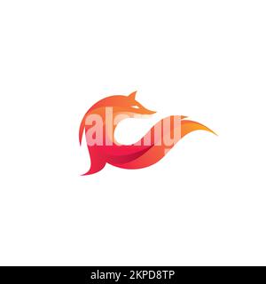 Fox Fire Logo. C Fox Logo Vector. Fox Illustration. Fox Animal Stock Vector