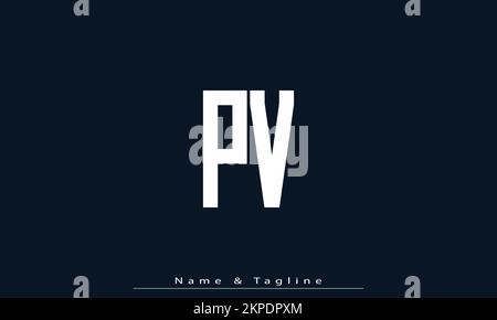 Alphabet letters Initials Monogram logo PV , VP Stock Vector