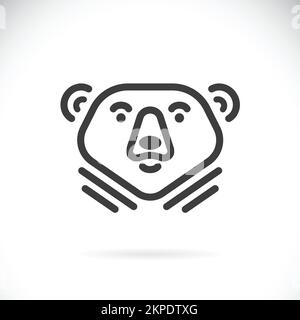 Vector of bear head design on white background., Wild Animals. Easy editable layered vector illustration. Stock Vector