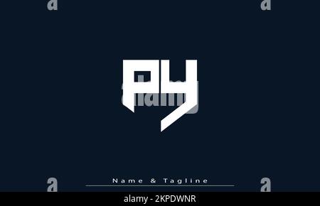 Alphabet letters Initials Monogram logo PY , YP Stock Vector