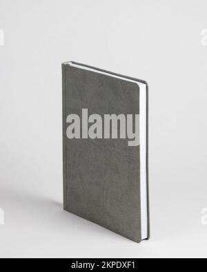 Gray blank desk diary isolated on white background Stock Photo