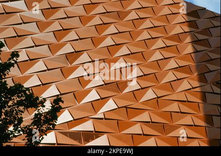 Orange Buildings in China shot with Stock Photo