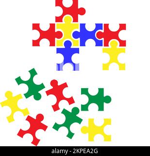 this is puzzle vector element design Stock Vector