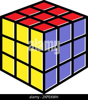this is rubik cube vector illustration Stock Vector