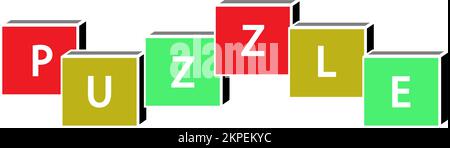 this is puzzle vector element design Stock Vector