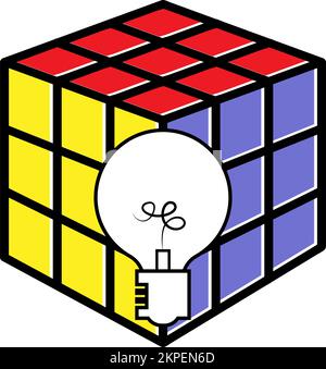 this is rubik cube vector illustration Stock Vector