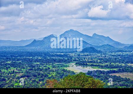 View from Sigiriya, called Lion Rock. Sri Lanka.