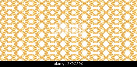 Pasta pattern, wavy lines, waves of spaghetti. Background for italian restaurant with yellow pasta. Ramen pattern Stock Vector