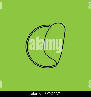 Turkish Lahmacun icon isolated on Yellow Background. Fast Food Concept. - Vector . Vector illustration Stock Vector