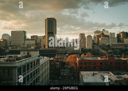 View of downtown from Church Hill Overlook, Richmond, Virginia Stock Photo