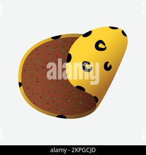 Turkish Lahmacun Icon. Fast Food Concept, Cartoon of Sickle Vector Icon for Web Design Isolated on White Background - Vector. Vector illustration Stock Vector