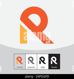 Letter R logo design vector. Vector illustration. green Stock Vector
