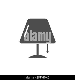 lamp silhouette vector icon isolated on white Stock Vector