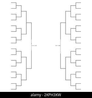 Set of Bracket sport tournament, blank elimination event sign, playoff match vector illustration . Stock Vector