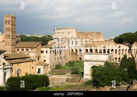 Ancient Ruins in Rome, Italy Stock Photo