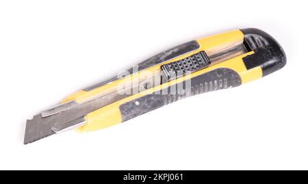 Box cutter or Stanley knife isolated on white Stock Photo