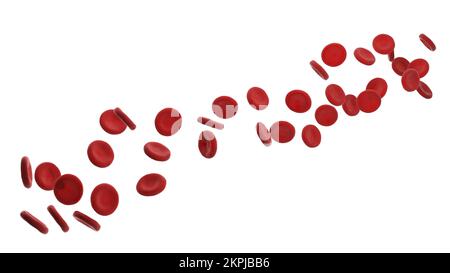 Blood cells isolated on white background. 3d illustration Stock Photo ...